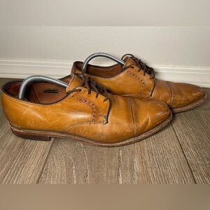 Allen Edmonds Clifton 3358 Walnut Brown Leather Cap Toe Derbys Size US 12 D